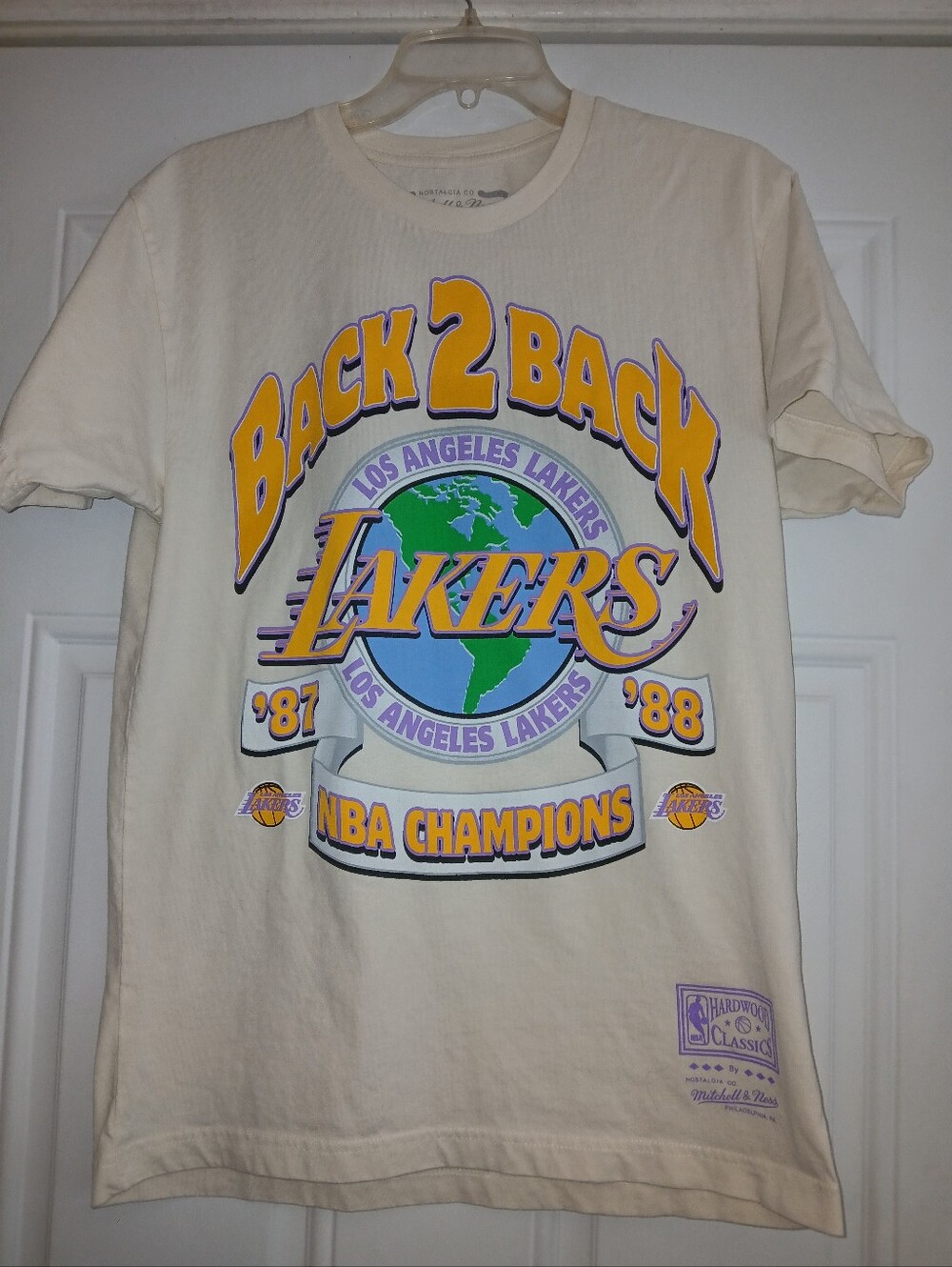 Back 2 Back LA Lakers 87 88 NBA Championship Mitchell & Ness Size Medium
